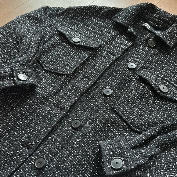 ZARA Tweed Cardigan Sweater - Picture 5 of 9